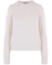Allude - Kaschmirpullover mit rundem Ausschnitt - Lyst