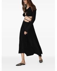 Pink - Midikleid Mit Cut-Outs - Lyst