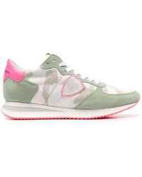 Philippe Model - Camouflage-pattern Suede Sneakers - Lyst