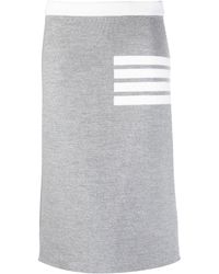 Thom Browne - A-line Merino Wool Midi Skirt - Lyst