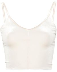 Forte Forte - Sleeveless Velour Crop Top - Lyst