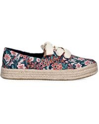 TOMS - Carolina Floral-Print Platform Espadrilles - Lyst