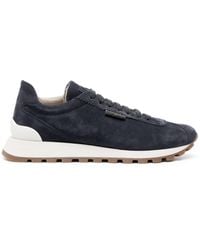Brunello Cucinelli - Lace-up Suede Sneakers - Lyst