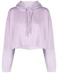 Ganni - Logo Organic Cotton Hoodie - Lyst
