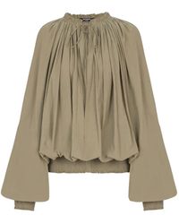 Balmain - Balloon-Sleeve Blouse - Lyst