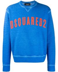 DSquared² Logo Print Sweatshirt - Blue