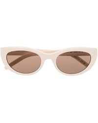 Saint Laurent - Logo Cat-eye Frame Sunglasses - Lyst