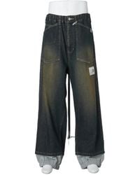 Maison Mihara Yasuhiro - Pantalon En Jean À Design Superposé - Lyst