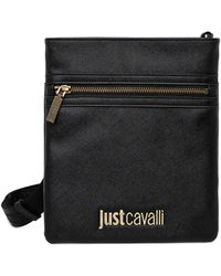 Just Cavalli - Zip Logo Messenger Bag - Lyst