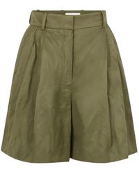 Nina Ricci - Wrinkled-Effect Pleated Shorts - Lyst