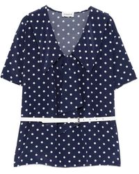 P.A.R.O.S.H. - Blusa Sbillo Con Motivo De Lunares - Lyst