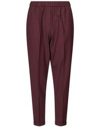 Antonelli - Rosalba Cigarette Elasticated-Waistband Turn-Up Trousers - Lyst