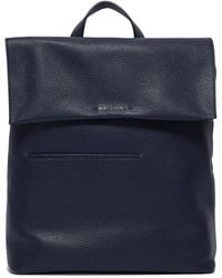 Orciani - Grained Leather Foldover Backpack - Lyst