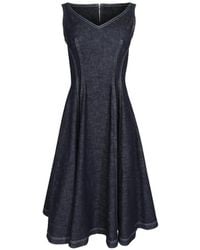 Marni - V-Neck Sleeveless Midi Dress - Lyst