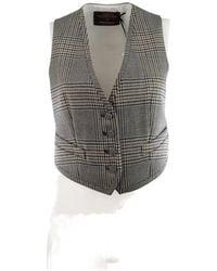 Federica Bonifaci - Prince Of Wales Check Cashmere Waistcoat - Lyst