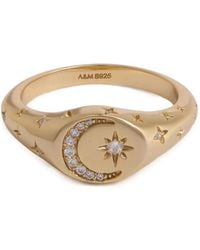 Astrid & Miyu - Cosmic Crystal-Embellished Ring - Lyst