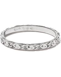 Wouters & Hendrix - 18Kt Snail Diamond Chain Ring - Lyst