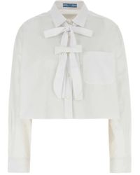 Prada - Chemise À Détail De Nœud - Lyst
