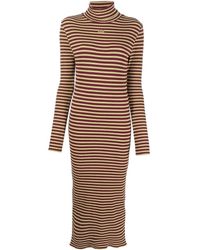 Wales Bonner - Striped Roll Neck Knitted Dress - Lyst