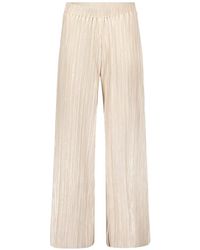 Betty Barclay - Plissé-Effect Wide-Leg Cropped Trousers - Lyst