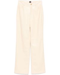 BOSS - Faux-Leather Trousers - Lyst