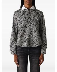 R13 - Club-Collar Floral-Print Shirt - Lyst