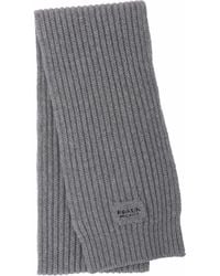 Prada - Logo-Patch Knitted Scarf - Lyst