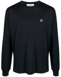 Stone Island - Compass-patch Long-sleeve T-shirt - Lyst