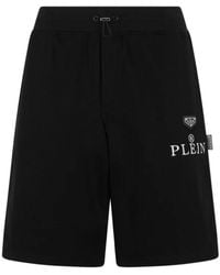 Philipp Plein - Logo-Plaque Drawstring Shorts - Lyst
