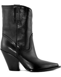 Elena Iachi - 90Mm Pointed-Toe Side-Strap Ankle Boots - Lyst