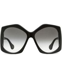Gucci - Logo-Embellished Oversized Sunglasses - Lyst