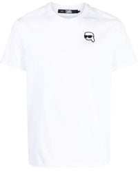 Karl Lagerfeld - Ikonik Patch Organic-cotton T-shirt - Lyst