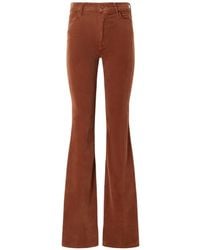 Mother - Pantalon Évasé The Doozy En Velours Côtelé - Lyst
