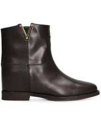 Via Roma 15 - V-Plaque Inner-Wedge Heel Ankle Boots - Lyst