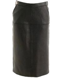 P.A.R.O.S.H. - Falda Midi De Piel - Lyst