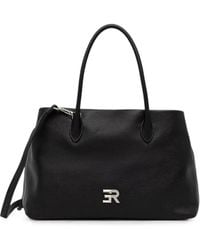ERMANNO FIRENZE - Logo-Plaque Pebbled-Leather Tote Bag - Lyst
