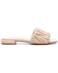 Miu Miu - Pantoletten Mit Gg - Lyst