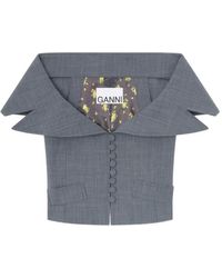 Ganni - Haut À Épaules Dénudées - Lyst