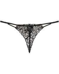 Fleur du Mal - Fleur Guipure V-String - Lyst