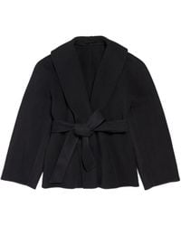 Balenciaga - Gewickelte Jacke mit Gürtel - Lyst