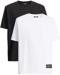 Balmain - Lot De Deux T-Shirts À Patch Logo - Lyst