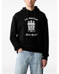 KARL LAGERFELD - La Maison Graphic-Print Hoodie - Lyst