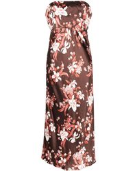 Reformation Cassis Floral-print Silk-satin Midi Wrap Dress in Black | Lyst Canada