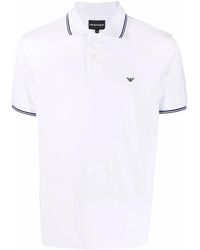 Emporio Armani - Embroidered Logo Polo - Lyst