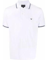 Emporio Armani - Embroidered Logo Polo - Lyst