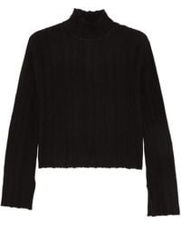 Alysi - Ribbed-Knit High-Neck Sweater - Lyst