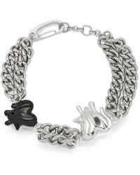 Yoj - Heart-Motif Curb-Link Bracelet - Lyst