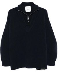 Nanushka - Kylen Zip-Neck Tassel Sweater - Lyst