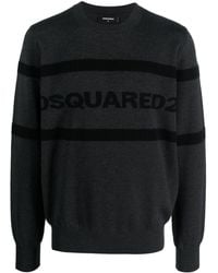 DSquared² - Intarsia-logo Wool Jumper - Lyst