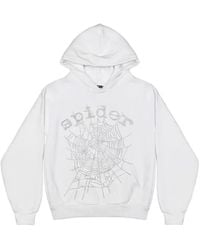 Sp5der - Logo-Detail Hoodie - Lyst